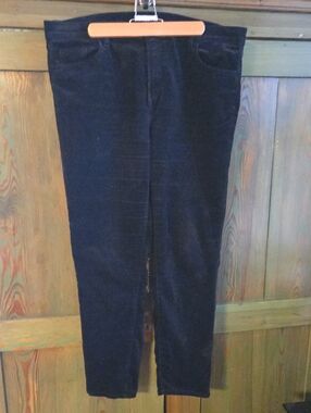 LOFT Black Skinny Velvet Jeans